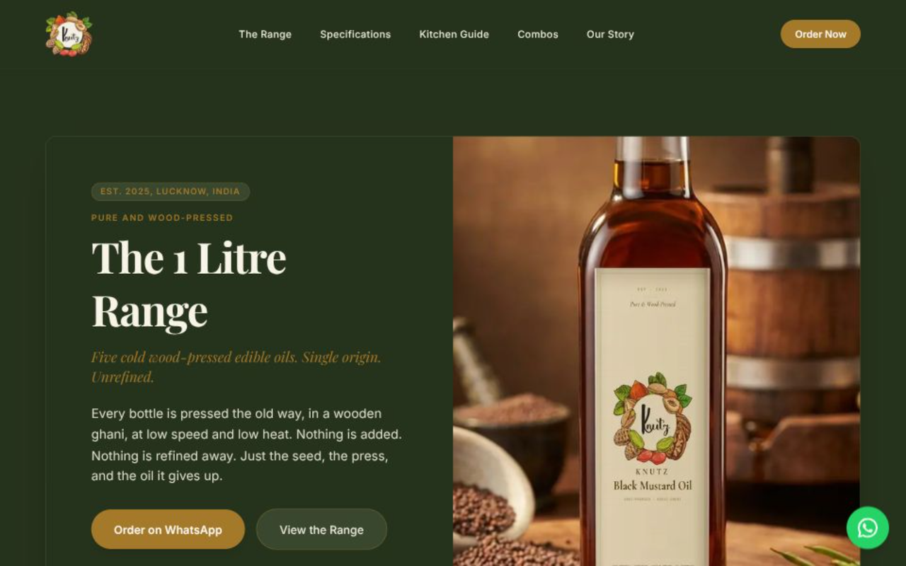Knutz Artisanal Oils Storefront