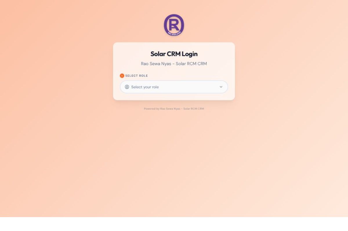 Rao Solar Operations CRM