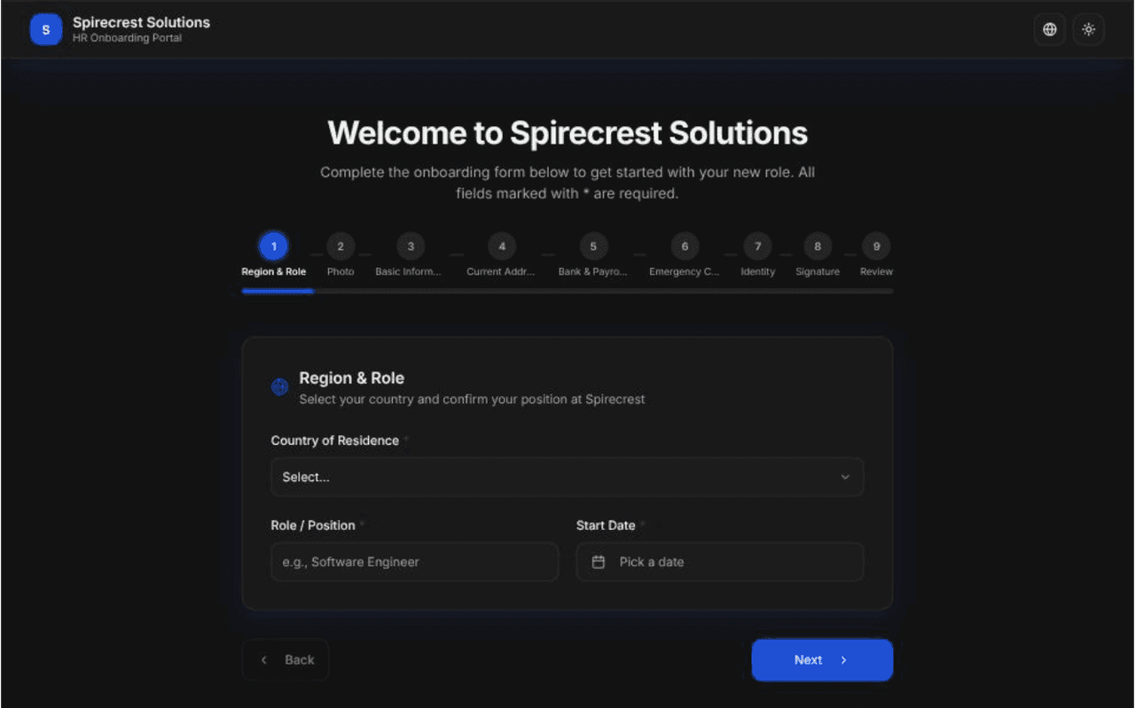 Spirecrest Onboard